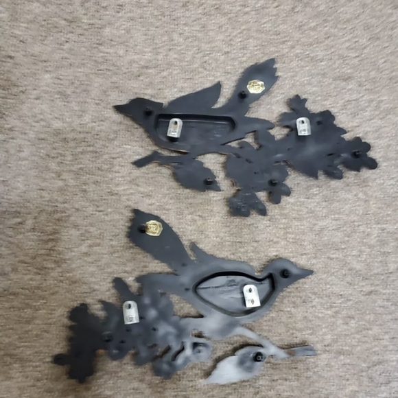 Vintage Dart Coppercraft Guild Bird and Floral Wall Hanging Decor EUC Set Of Two - Picture 4 of 11